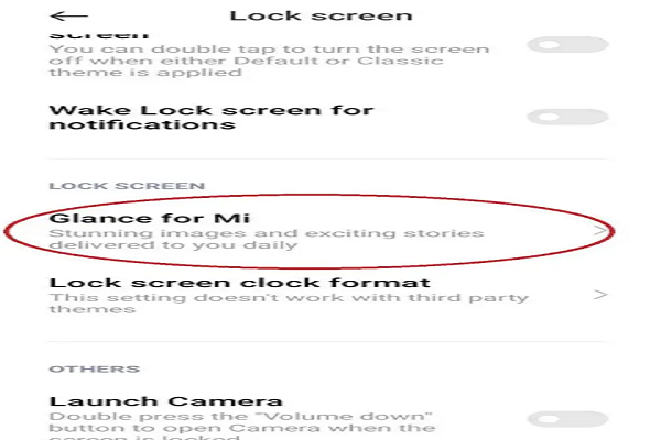 Step 3 of how to remove Glance from lock screen